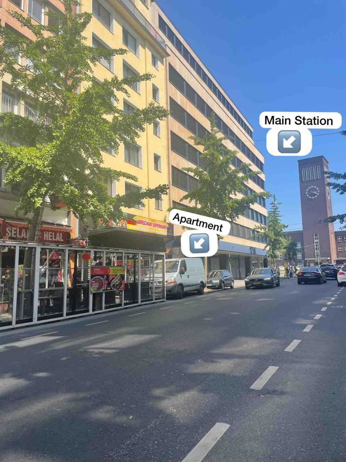 Zentrale Wohnung Direkt Am Hauptbahnhof - Bismarck Düsseldorf Esterno foto